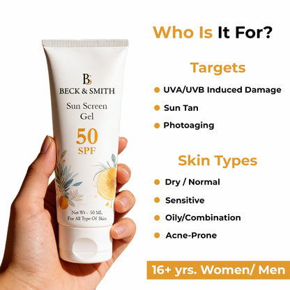 Sun Screen Gel | SPF 50 | UVA & UVB Protection - Pack Of Two
